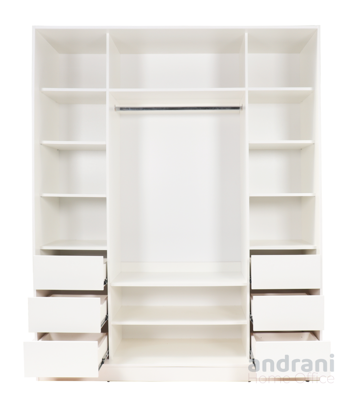 Armadio 3 sezioni e cassetti