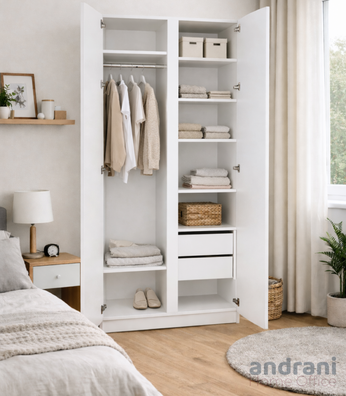 Elegante guardaroba senza maniglie