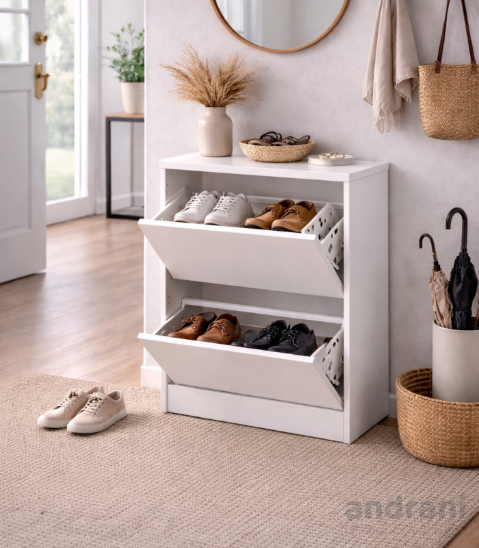 Scarpiera compatta a 2 livelli