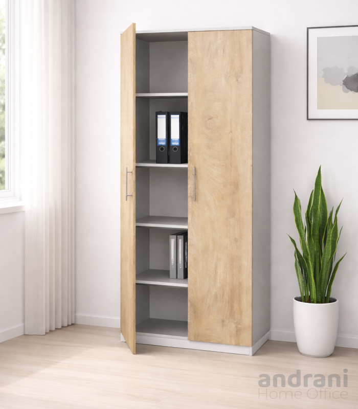 Armadio a 2 ante e ripiani