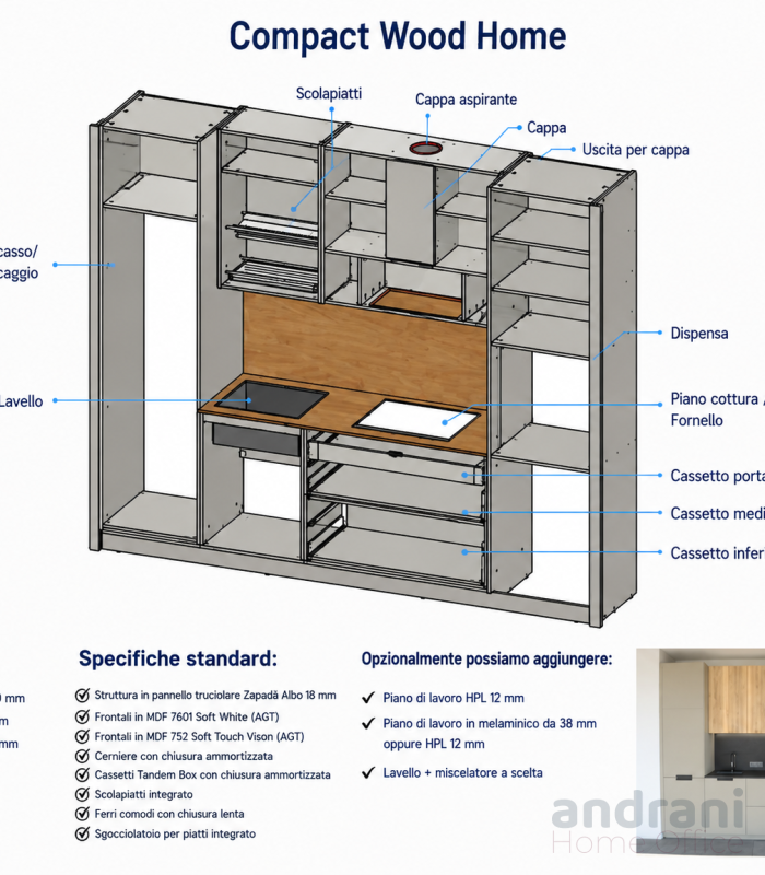 Cucina modulare – COMPACT WOOD HOME