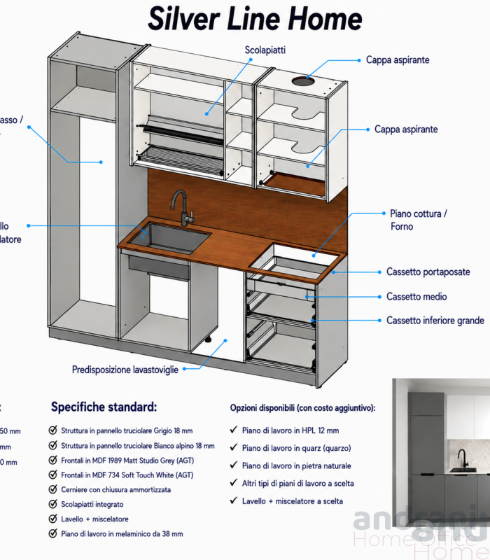 Cucina modulare – SILVER LINE HOME
