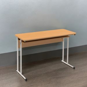 Banco scolastico doppio con telaio rotondo