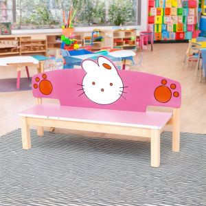 Panca per bambini „Coniglietto rosa”