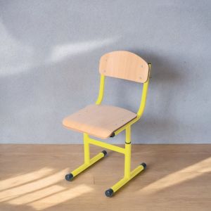 Sedia scolastica con altezza regolabile, struttura rotonda