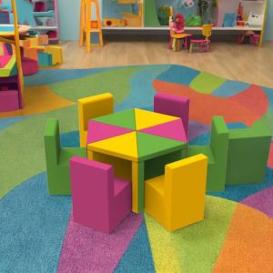 Set di mobili a forma di fiore