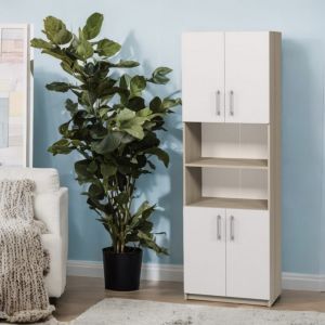 Armadio a 4 ante e 2 ripiani aperti