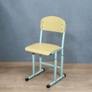 Sedia scolastica con struttura rotonda, regolabile in altezza