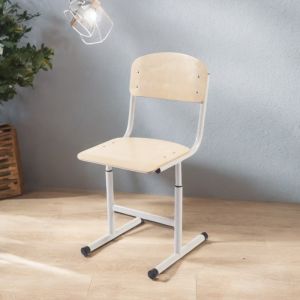 Sedia scolastica regolabile con struttura rotonda