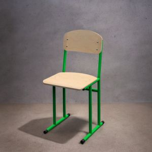 Sedia scolastica con struttura rotonda, modello fisso