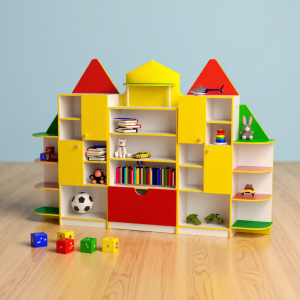 Scaffale per giocattoli ‘Casetta Allegra’