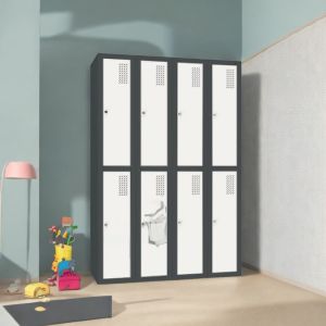 Armadio con 4 sezioni e 8 scomparti