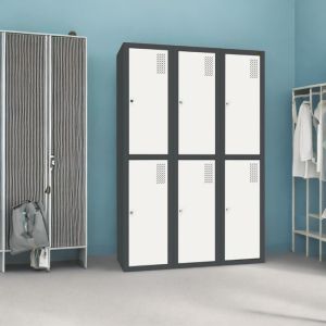 Spogliatoio con 3 sezioni e 6 scomparti